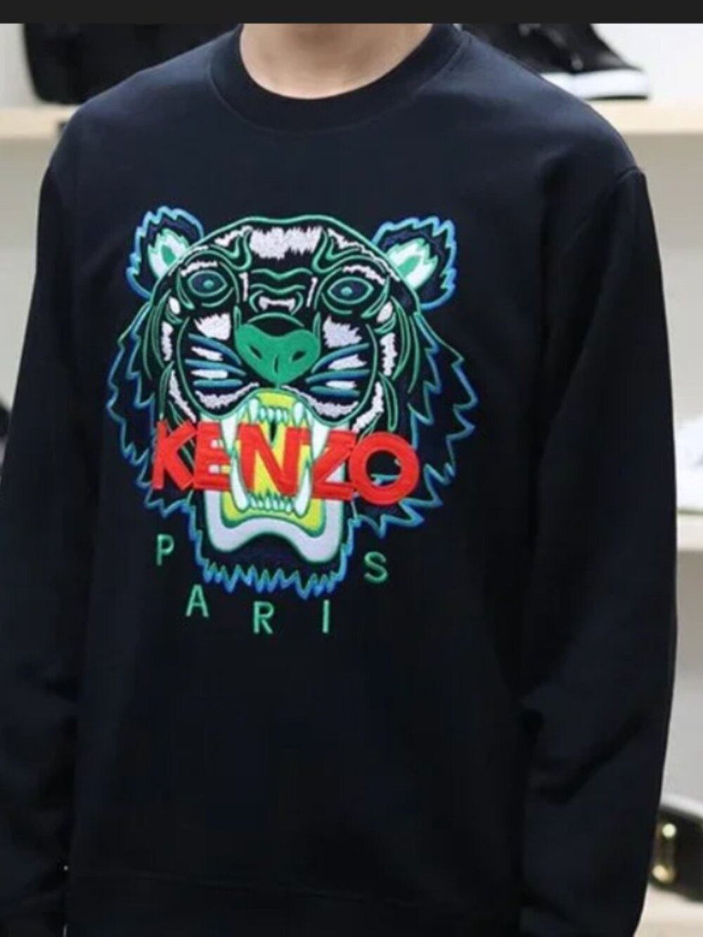 KENZO Paris Tiger Embroidered Sweatshirt - Large